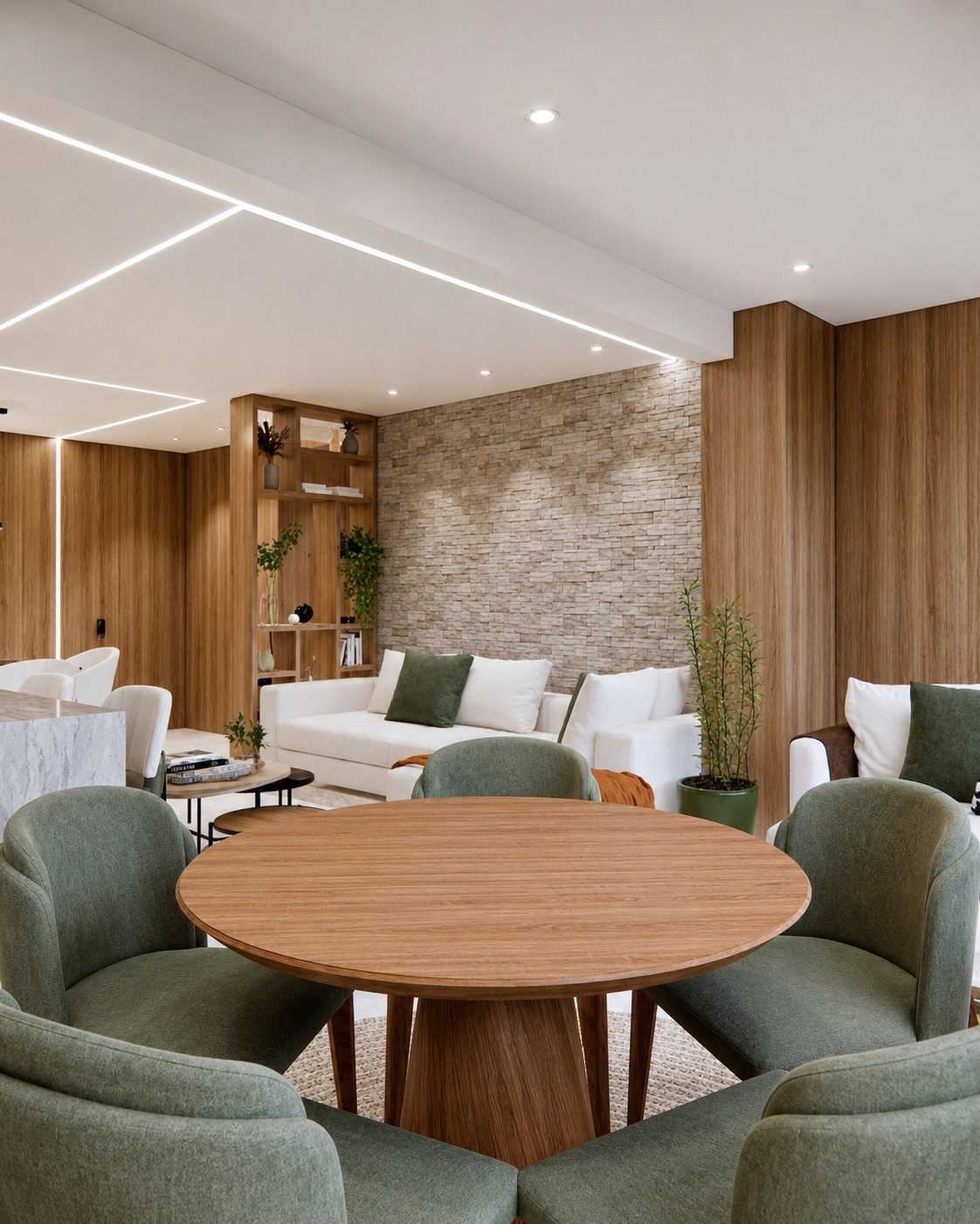 La Vie Swiss Park living and dining area · design visualization